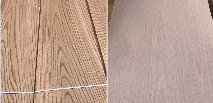 Types of American red oak veneer
