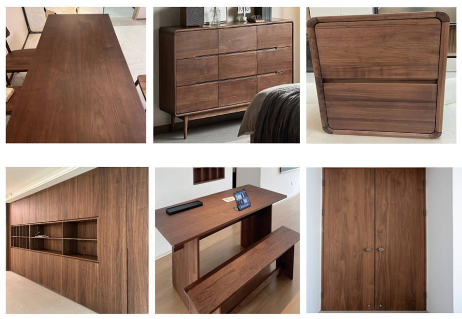high end walnut veneer furniture manufacturing