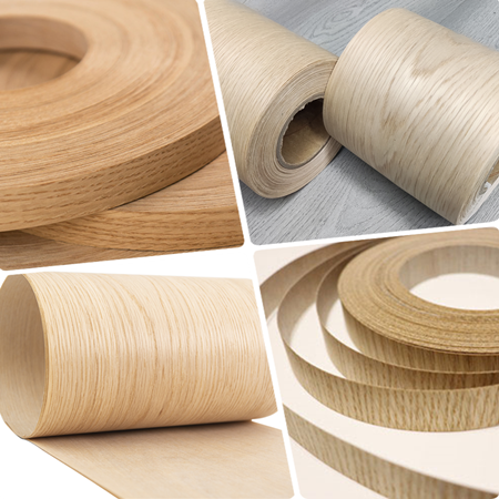white oak veneer rolls for edgebanding and wrapping