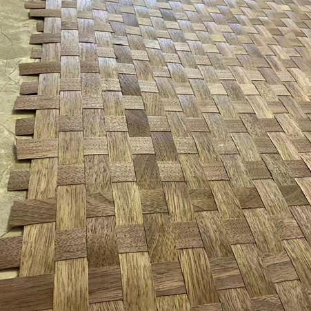 woven walnut veneer