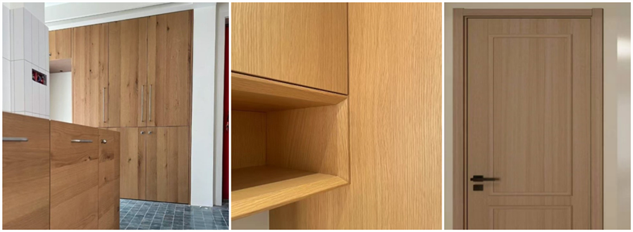 white oak veneer furniture and doors