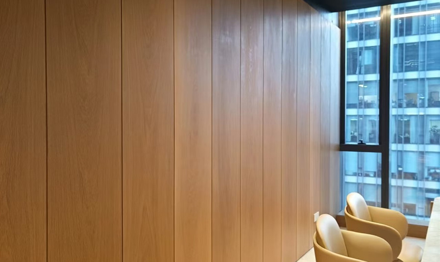white oak veneer wall panels