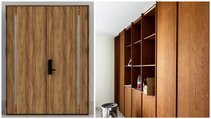 teak veneer door 