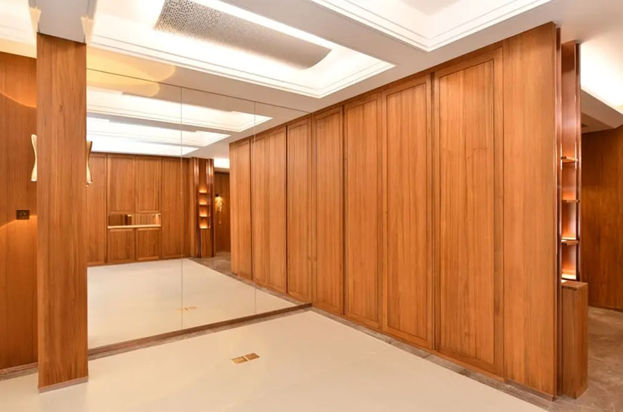 teak veneer wall panel