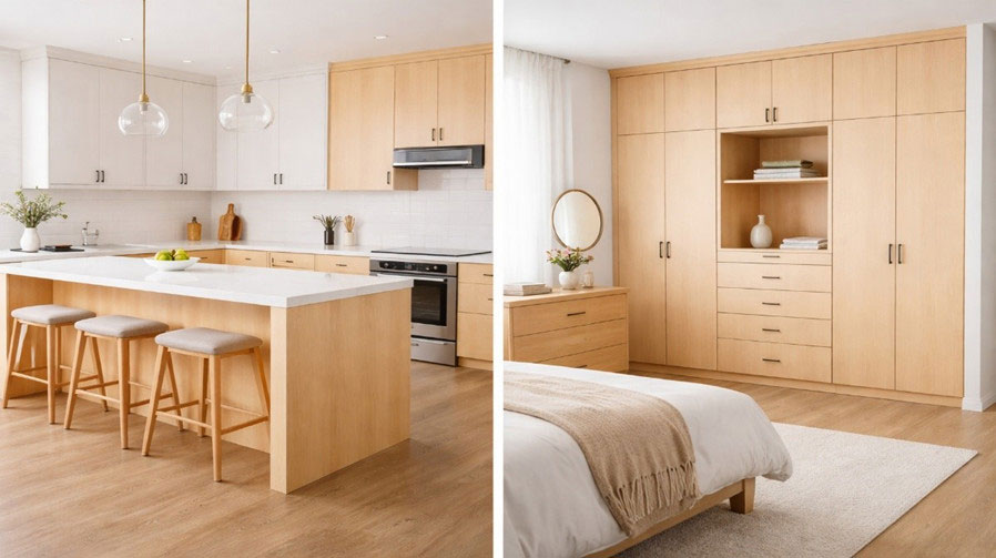 ash veneered cabinet