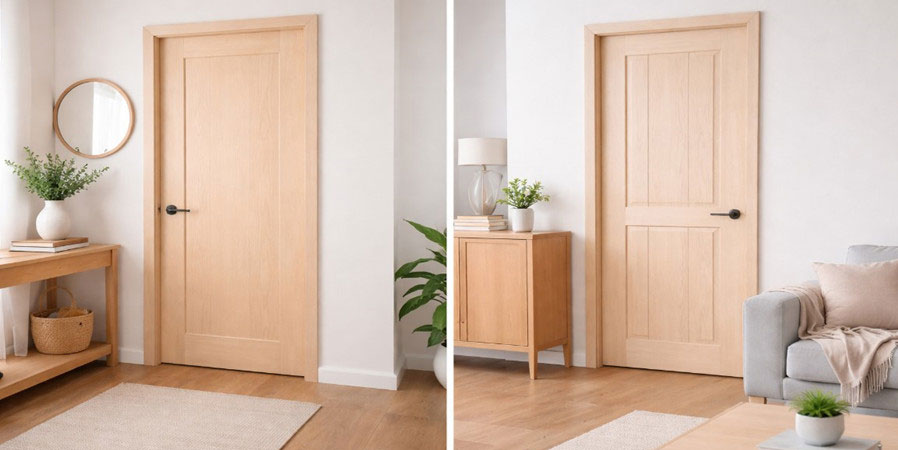 ash veneered interior wood door