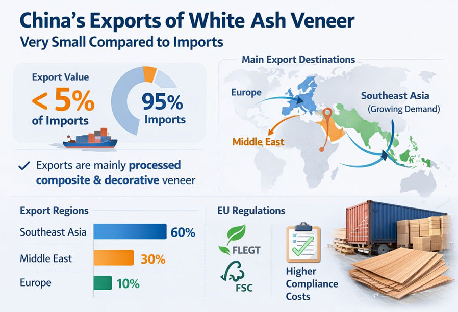china ash veneer export in 2025