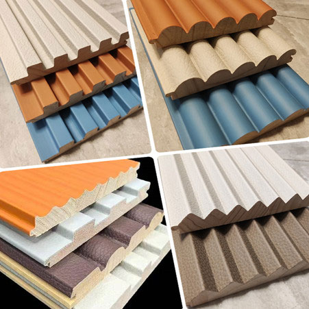 leather wrapped fluted panel leather wrapped fluted panel