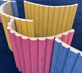 dyed color tambour panels